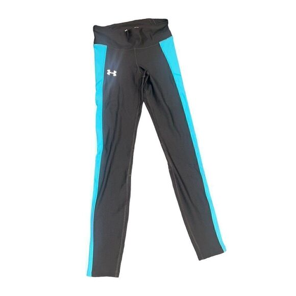 NWT UNDER ARMOUR Heatgear Women's Compression Leggings Small, Blue/Gray - Picture 3 of 6